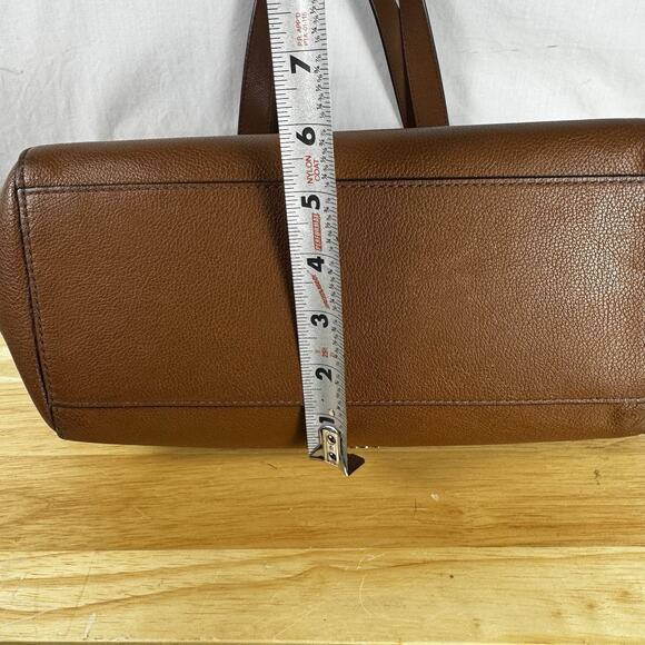 Fossil Mimi Brown Pebble Leather Shopper Tote Handbag Purse Shoulder Bag - Picture 15 of 16